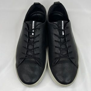 Ecco Soft 8 men’s black pebble leather sneakers EU size 44 US 10/10.5